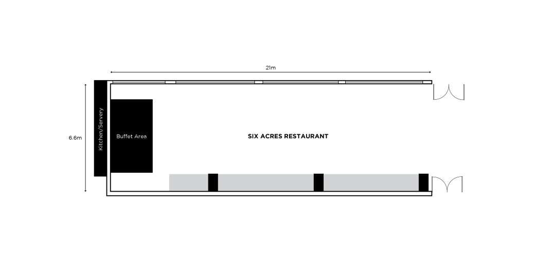 Six Acres Restaurant floor plan 1