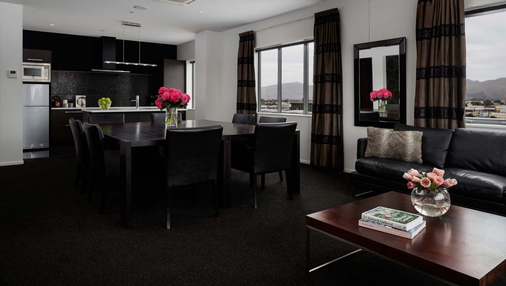 Rydges Latimer Christchurch Hotel Penthouse Kitchen Living
