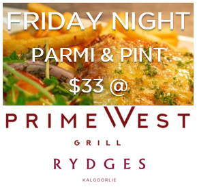 Friday Night Parmi & Pint