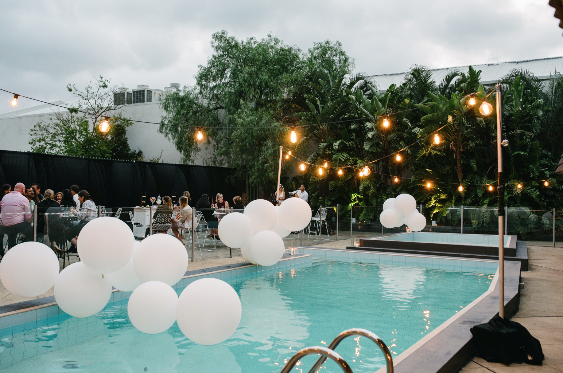 Rydges Camperdown Pooldeck at dusk