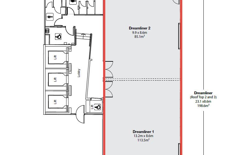 Dreamliner Weddings floor plan 1